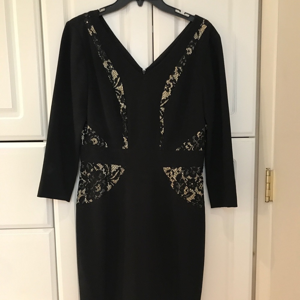 Black & nude lace Alex Marie dress.